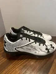 Under Armour Deception Low DT Baseball Cleats Mens 11 Black White 1264165-101