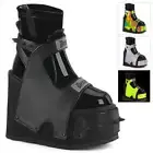 TRANSFORMER-808 - Black Vegan Leather Boots