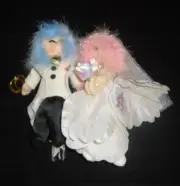 Aurora Pixiebelles 6 Inch Rag Doll Bride Groom Wedding Couple Sharon Lea Larsen
