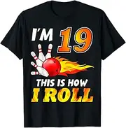 [VidiAmazing] 19th Birthday Bowling This is How I Roll 19 Years Old Bowler ds016 T-Shirt