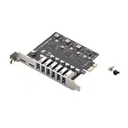 Expansion Card PCI-E to 8 Ports USB 3.2 Gen1 Controller Type C 5Gbps Adapter