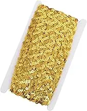Homoyoyo 1 Roll Sequin Braid Trim Decorative Ribbon for DIY Crafts Garment Edging and Party Decoration Durable Applique Lace for Sewing Projects Home Decor and Wrapping