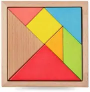 Tangram Wooden 7 pc Puzzle for Kids ( Pack of 1 ) KU