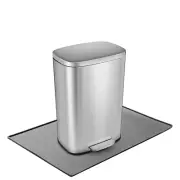 Trash Can Mat, Silicone Material with Non-Slip Particles Protect Floors
