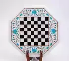 18" Marble Octagon Chess Table Top with Inlay Art Coffee Table for Home v24