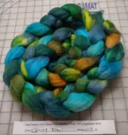 Superwash Wool Combed Top Roving Spinning Handpainted USA NWT Spring Thaw