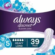 Always Discreet Incontinence Maximum Absorbency Pads (Pack of 39)
