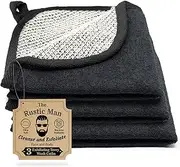 Wash Cloths for Face and Body, Exfoliating Washcloth, Black, 3 Count