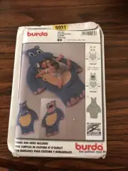 Burda Sewing Pattern 9931 Baby Playmat Hippo Coverlet