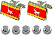 [Select Gifts] Shirt Dress Studs Kaunas City Lithuania Flag Cufflinks