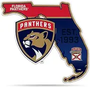 Rico Industries NHL Florida Panthers State Shape Shape Cut Pennant - Home and Living Room Décor - Soft Felt EZ to Hang
