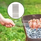 18 Pieces Metal Flat Reusable Kabob Skewers for Grilling BBQ Barbecue Tool 15"
