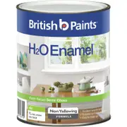 British Paints Mid Semi Gloss H2O Enamel Paint - 1L