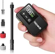 KEPEAK Mini Bike Pump, Bicycle Pump with Digital Pressure Gauge, Portable Bike Air Pump Tire Inflator with Presta and Schrader Valve for Road Bikes, Mountain Bikes, E-Bike, City Bicycle and Ball