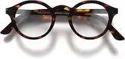 [LONDON MOLE] Eyewear - Graduate Blue Light Blocking Glasses - Round Glasses - Cool Blue Light Glasses - Anti-headache - Computer Glasses - Gaming Glasses - Unisex (Matte Brown Tortoiseshell