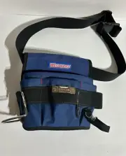 Westward 5Mzl0 Tool Pouch, Tool Belt, Blue, Black, 600D Polyester, 4 Pockets