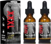 2Pcs Extra Strength Men Enlarger Oil Natural Male Growth Big Oil Crazy Life Oil