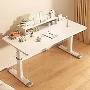 Computer Desk, Height Adjustable Standing Desk, Sit Stand Desk Workstations Ergonomic Desk for Home Office Stand Up Study Desk for Small Spaces,100cm