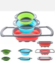 Collapsible Colander - Over the kitchen sink strainer Silicone Kitchen Set of 3