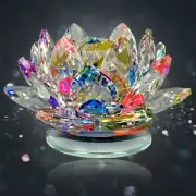 Vastu - Fengshui Transparent Crystal Lotus for Positive Energy Luck Prosperity