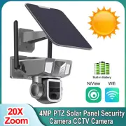 4G WiFi Home Security Camera Wireless Solar W/Battery Powered 20xZoom Outdoor