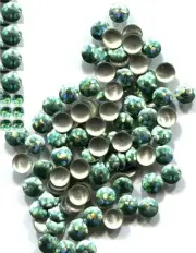HOLOGRAM Round Nailheads SHAMROCK 5mm Hotfix 1 gross