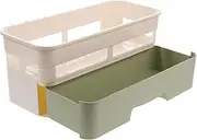 CANIGHT Toilet Organizer Wall Mounted Storage Rack No Drill Design Removable Drawer Plastic Random Color