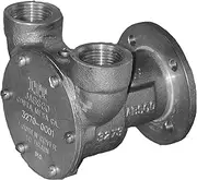 Jabsco 3270-0001 Marine Flexible Impeller Engine Cooling Replacement Pump (4-107 and 4-108 Perkins, 3/4" NPT Vertical Ports, Coupling Drive)