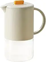 Glass Water Pitcher,Heat Resistant Easy Clean Tea Pitcher with Handle | Airtight Iced Beverage Dispensers, Beverage Serveware Glass Drink Dispenser for Fridge 1500ml