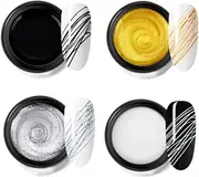 SONGQEE 4 Colours Spider Gel for Nail Art Spider Gel Soak Off UV LED Gel Polish