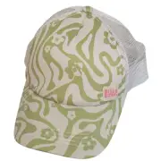 BILLABONG Girls' OSFM Shenanigans Trucker Baseball Snapback Hat Green White