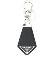 Prada Key Ring in Steel And Leather