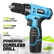 Blue 650RPM 21+1 Torque Speed Setting 12V Battery Charging Cordless Drill Driver