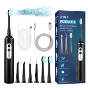 Electric Toothbrush with Water Flosser Combo, 3 in 1 Ultrasonic Toothbrush & ...