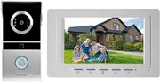 ANJIELO SMART Wired Video Intercom System, 7 Inches Video Doorbell Door Bell System,Night Vision,Support ID Card Unlocking,Two-Way Intercom,Monitoring,Video Door Doorbell Kit (67210W)