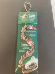 Big Green Egg Flexible Skewers 2 pack cool to touch ends- Stainless NEW