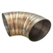Proflow Pie Cut Welded Round Tube 304 Stainless Steel, 3 in. 90 deg