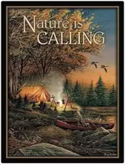 Nature is Calling Magnetic Metal Sign Terry Redlin Evening Solitude Wild Wings