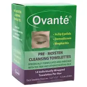 Ovante Demodex Control Wipes for Cleansing of Sensitive Eyelids EyeLashes Face