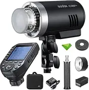 GODOX AD300Pro 300W TTL Outdoor Flash with XproII-N Flash Trigger for Nikon Cameras, 2.4G 1/8000s HSS 2600mAh 0.01-1.5s Recycle Time 320 Full Power 12W Bi-Color Modeling LED Strobe Flash Monolight