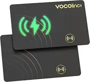 VOCOlinc Rechargeable Wallet Tracker Card, Ultra Slim 1.6mm Smart Air Tag Compatible with Apple Find My App(iOS only), Bluetooth Item Finder Locator for Luggage, Purse, Passport, Bags, 2 Packs