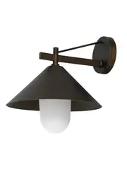 Yamba 1 Light Wall Bracket in Bronze with Frosted Glass Diffuser