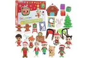 CoComelon 2024 Holiday Advent Calendar 24 Piece Toy Playset - Set Includes Christmas Themed Character Figures Accessories - Features JJ, Cody More - Gift for Toddlers, Kids, Preschoolers