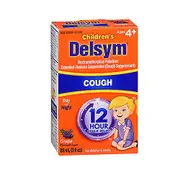 Delsym Childrens 12 Hour Cough Suppressant Liquid Grape-Flavored ,Grape Flavor 3 oz