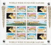MONGOLIA/1995/MNH/SC#2209-12/ WWF / ANIMALS / FAUNA / SAIGA TATARICA