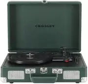 Bluetooth Belt Drive Turquoise Turntable Portable 3 Speed Vinyl Player