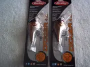 (LOT OF 2)-BERKLEY DIGGER 4.5 CRANKBAITS (3/8OZ) & 2" IN THE COLOR BLACK SILVER