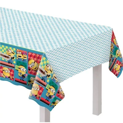 DESPICABLE ME Despicably Us PLASTIC TABLE COVER ~ Birthday Party Supplies Cloth