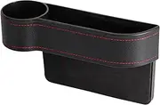 Compact Front Seat Car Organizer, Large Capacity Car Gaps Storage Box, Seats Side Organizer for Most Vehicles, PU leather and ABS, Easy to Clean Maintain