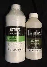 Liquitex Professional Matte Medium 2 Bottles Brand New 32oz & 16oz